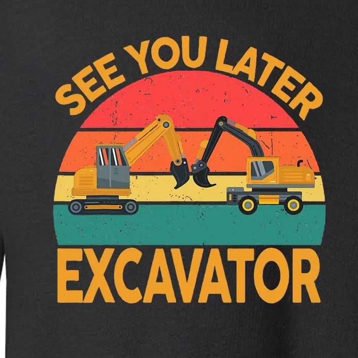 Funny Construction Excavator Toddler Sweatshirt