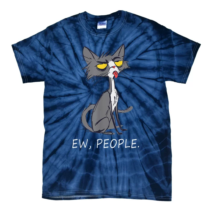 Funny Cat Ew People Meowy Cat Lovers  Wo Gifts Tie-Dye T-Shirt