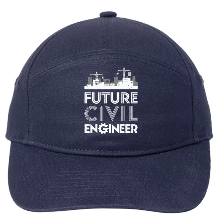 Future Civil Engineer Men Women Engineering Student Gifts 7-Panel Snapback Hat