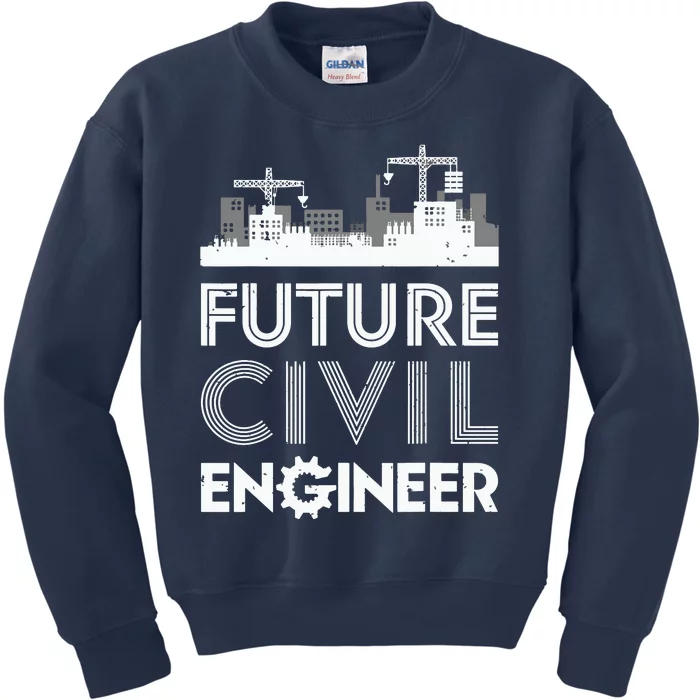 Future Civil Engineer Men Women Engineering Student Gifts Kids Sweatshirt