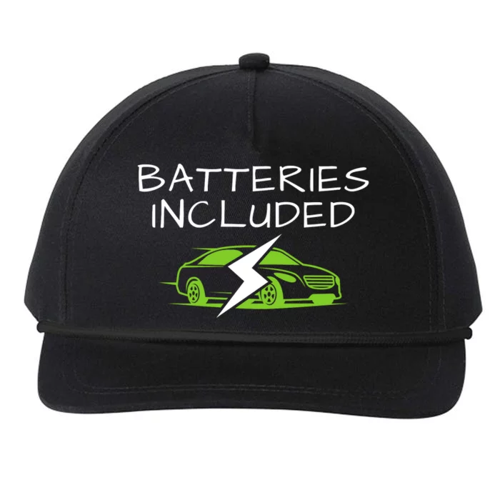 Fully Charged, Electric Powered Cars, Funny Electric Vehicle, EVs Snapback Five-Panel Rope Hat