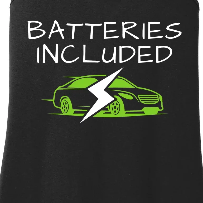 Fully Charged, Electric Powered Cars, Funny Electric Vehicle, EVs Ladies Essential Tank