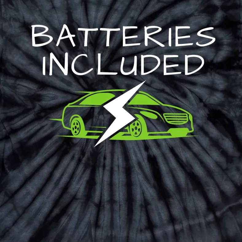 Fully Charged, Electric Powered Cars, Funny Electric Vehicle, EVs Tie-Dye T-Shirt