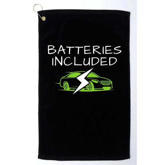 Fully Charged, Electric Powered Cars, Funny Electric Vehicle, EVs Platinum Collection Golf Towel