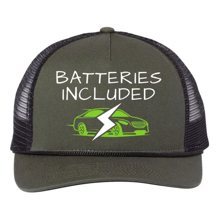 Fully Charged, Electric Powered Cars, Funny Electric Vehicle, EVs Retro Rope Trucker Hat Cap