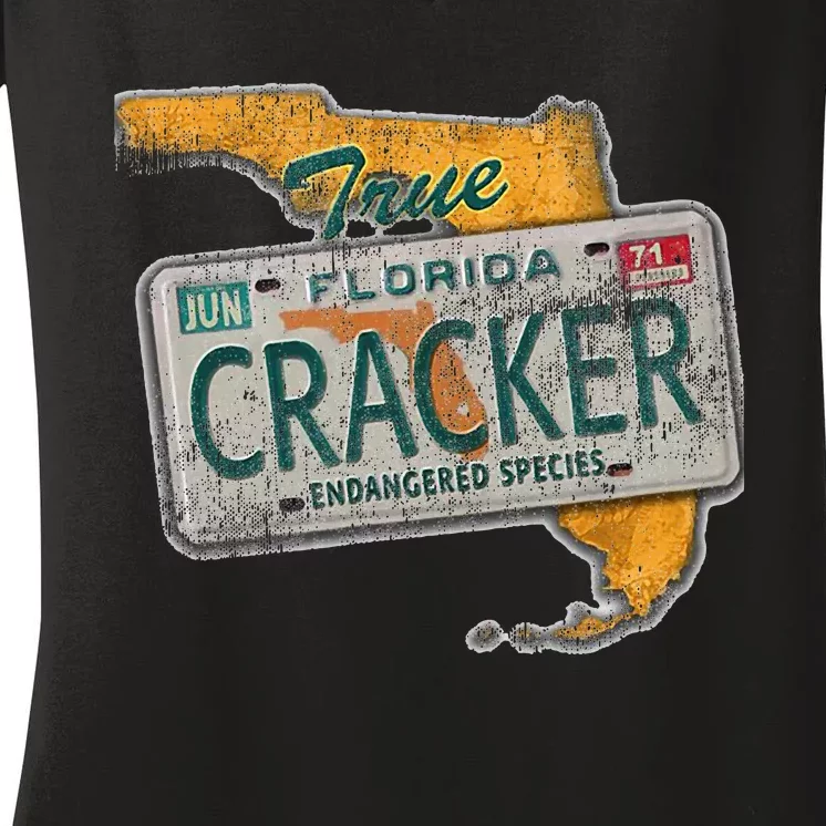 Florida Cracker Endangered Species Florida Native Women's V-Neck T-Shirt