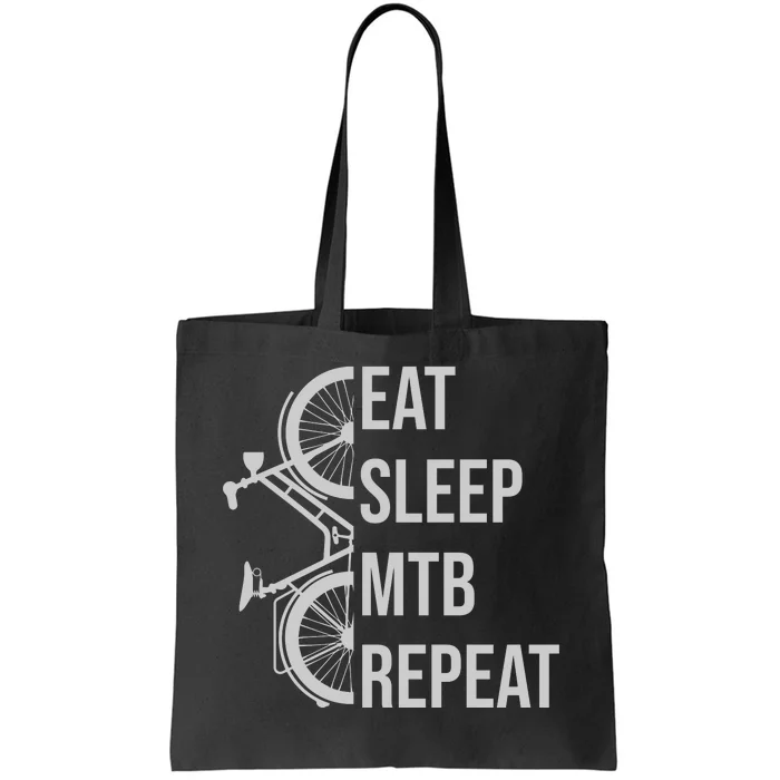 Funny Cycling Eat Sleep MTB Repeat Gift Tote Bag