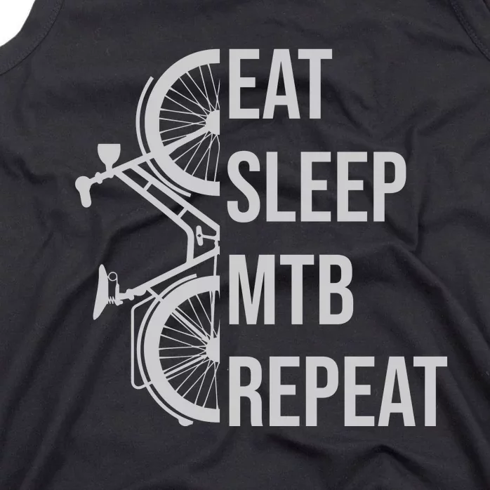 Funny Cycling Eat Sleep MTB Repeat Gift Tank Top