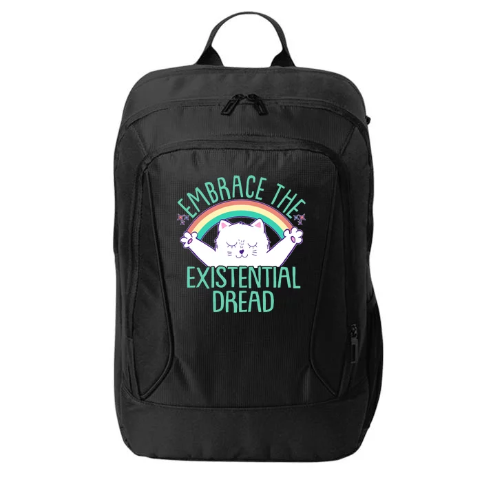 Funny Cat Embrace The Existential Dread City Backpack