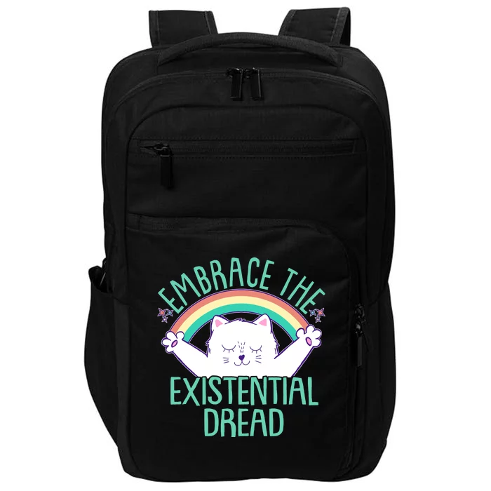 Funny Cat Embrace The Existential Dread Impact Tech Backpack