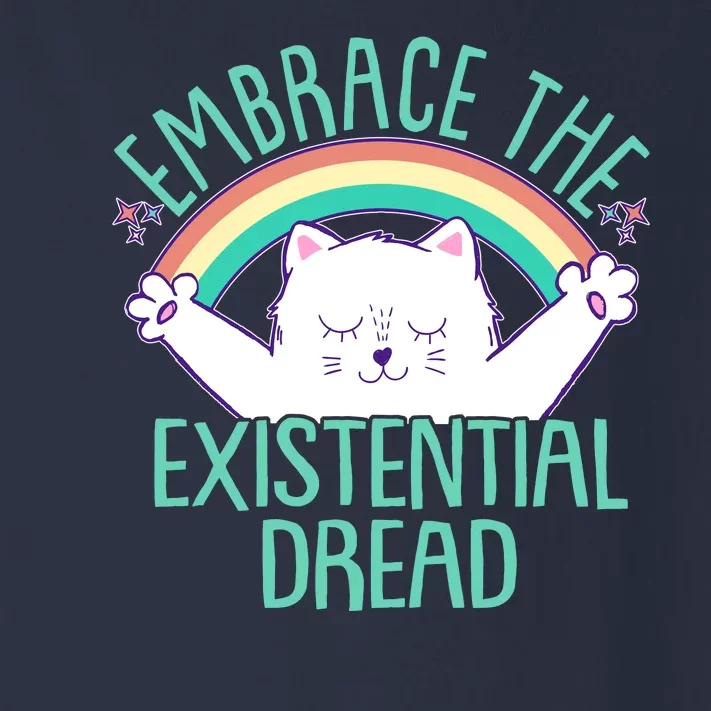 Funny Cat Embrace The Existential Dread Toddler Long Sleeve Shirt