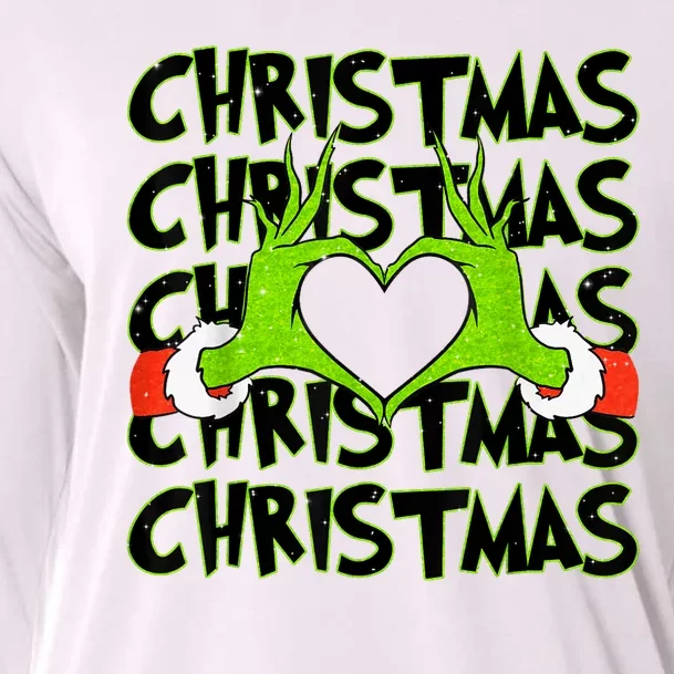 Funny Christmas Elf Christmas For Kids Cooling Performance Long Sleeve Crew