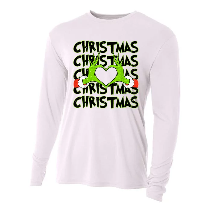 Funny Christmas Elf Christmas For Kids Cooling Performance Long Sleeve Crew