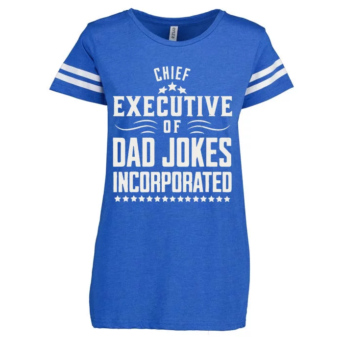 Funny Chief Executive Of Dad Jokes Incorporated Enza Ladies Jersey Football T-Shirt