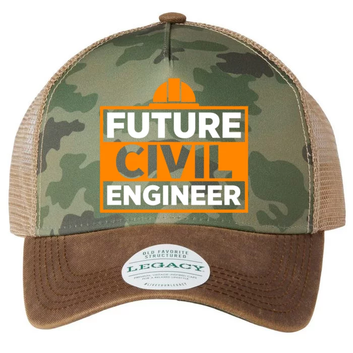 Future Civil Engineer Civil Engineer Dad Gift Legacy Tie Dye Trucker Hat