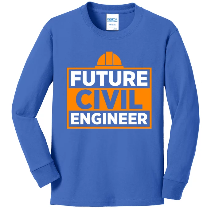 Future Civil Engineer Civil Engineer Dad Gift Kids Long Sleeve Shirt