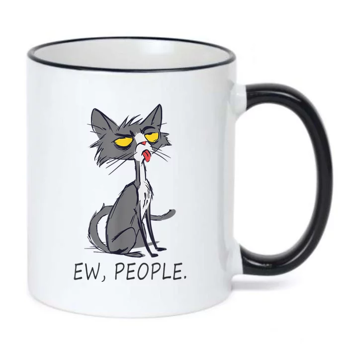 Funny Cat Ew People Meowy Cat Lovers Black Color Changing Mug