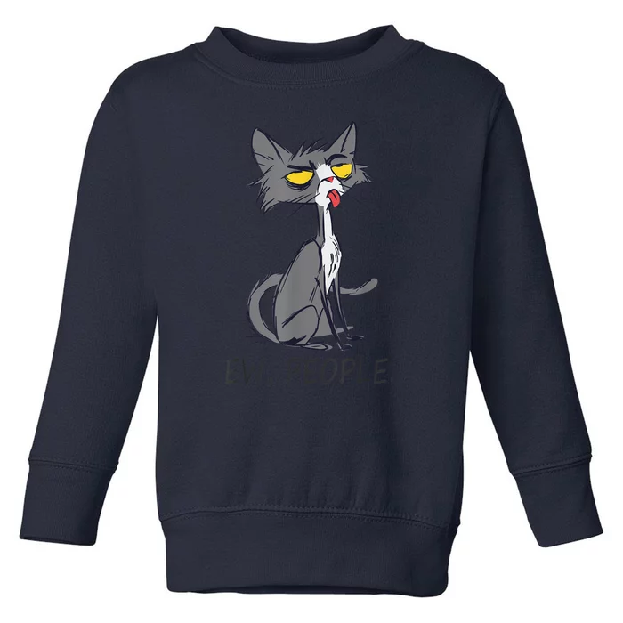 Funny Cat Ew People Meowy Cat Lovers Toddler Sweatshirt