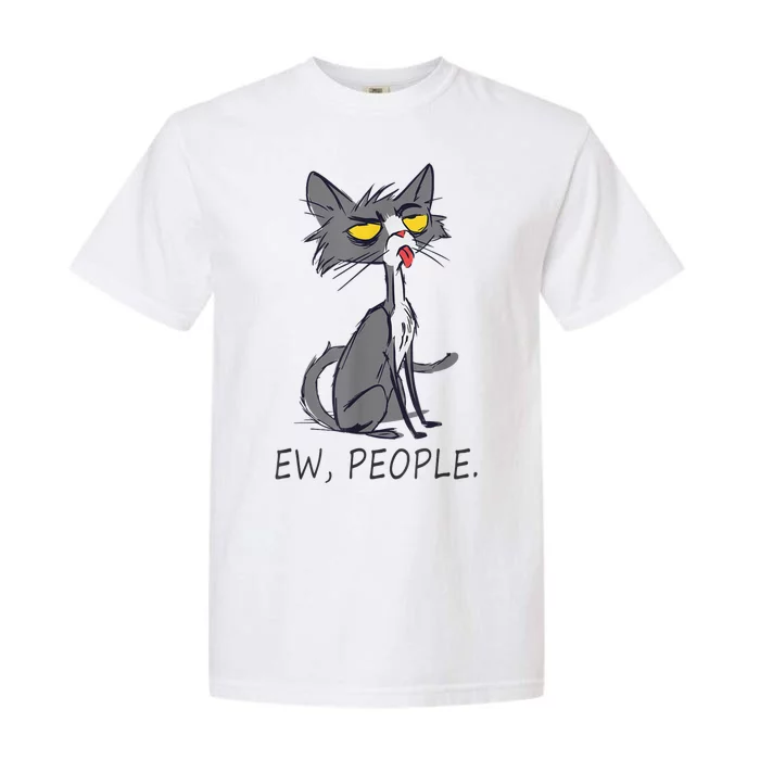 Funny Cat Ew People Meowy Cat Lovers Garment-Dyed Heavyweight T-Shirt