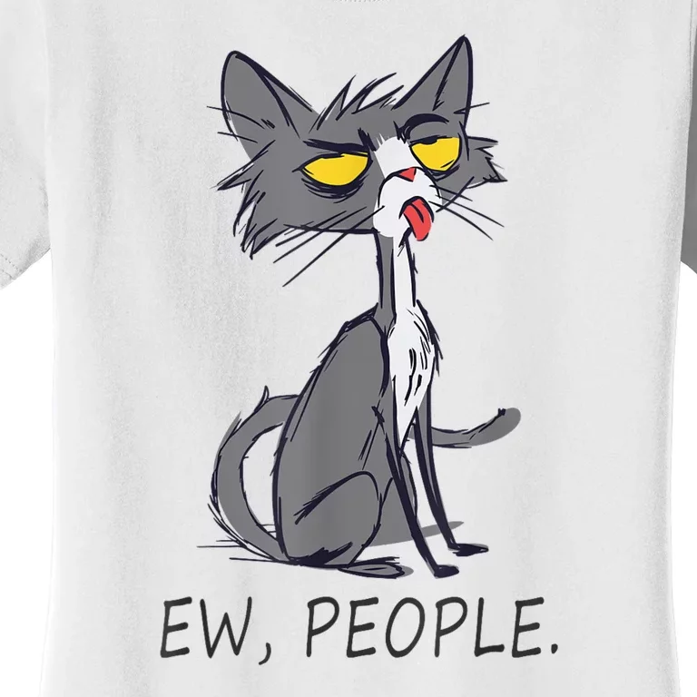 Funny Cat Ew People Meowy Cat Lovers Women's T-Shirt