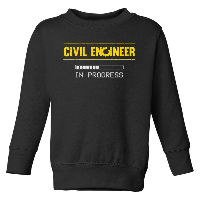 Funny Civil Engineer Engineering Gift Future Civil Engineer Toddler Sweatshirt