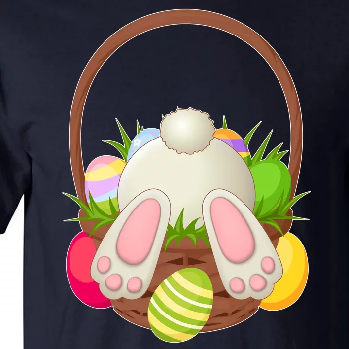 Funny Cute Easter Bunny Bottom Basket Easter Eggs Tall T-Shirt