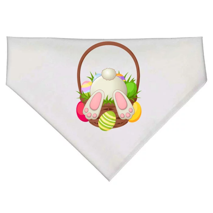 Funny Cute Easter Bunny Bottom Basket Easter Eggs USA-Made Doggie Bandana