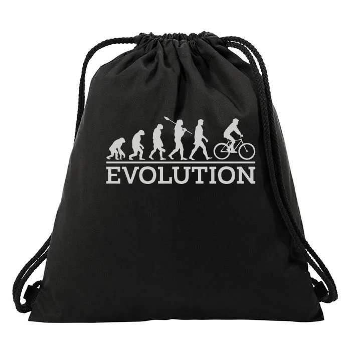 Funny Cyclist Evolution Cycling Gift Drawstring Bag