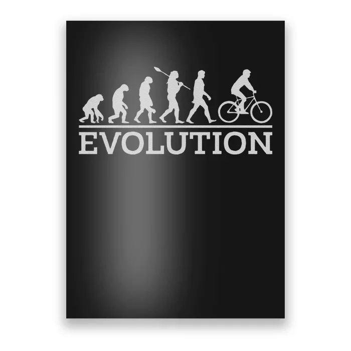 Funny Cyclist Evolution Cycling Gift Poster