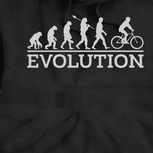 Funny Cyclist Evolution Cycling Gift Tie Dye Hoodie