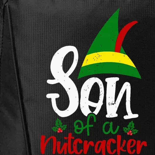 Funny Christmas Elf Son Of A Nutcracker City Backpack