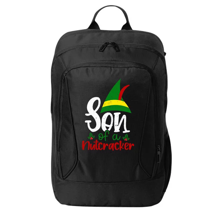 Funny Christmas Elf Son Of A Nutcracker City Backpack