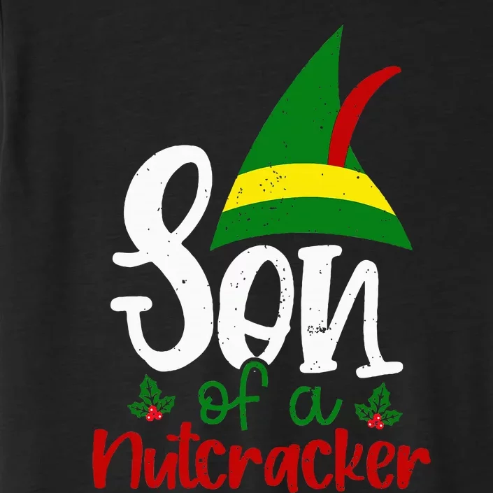 Funny Christmas Elf Son Of A Nutcracker ChromaSoft Performance T-Shirt