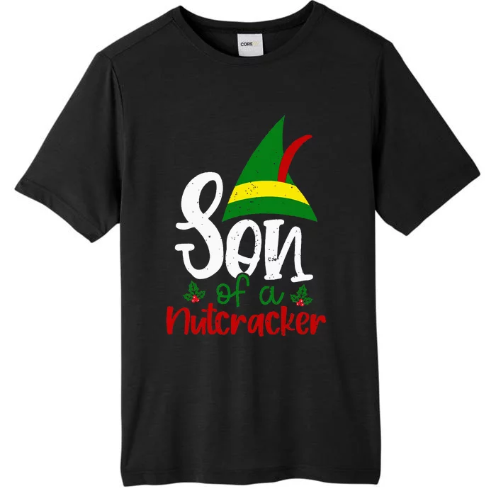 Funny Christmas Elf Son Of A Nutcracker ChromaSoft Performance T-Shirt