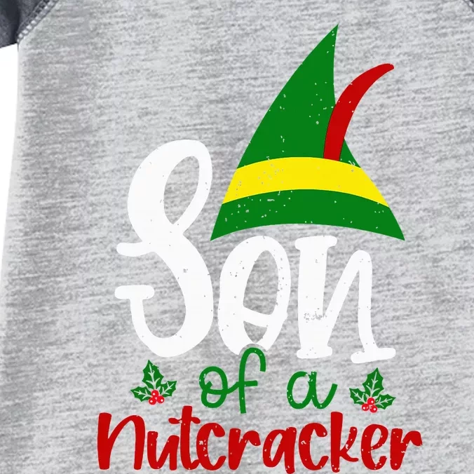 Funny Christmas Elf Son Of A Nutcracker Infant Baby Jersey Bodysuit