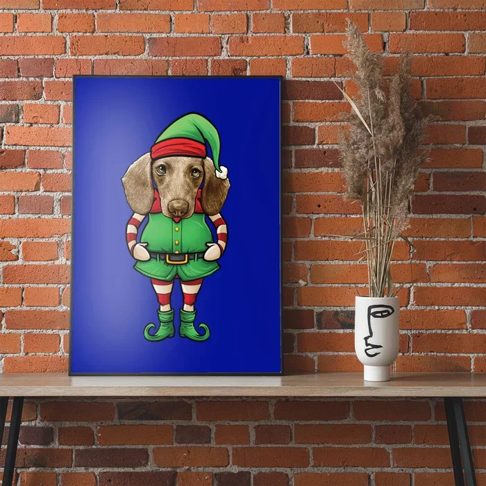 Funny Christmas Elf Dachshund Dog Doxie Gift Poster