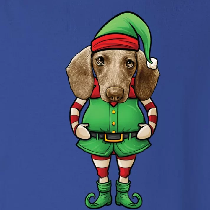 Funny Christmas Elf Dachshund Dog Doxie Gift Toddler Long Sleeve Shirt