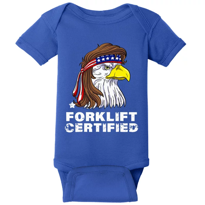 Forklift Certified Eagle Mullet Usa Fork Lift Forklift Baby Bodysuit