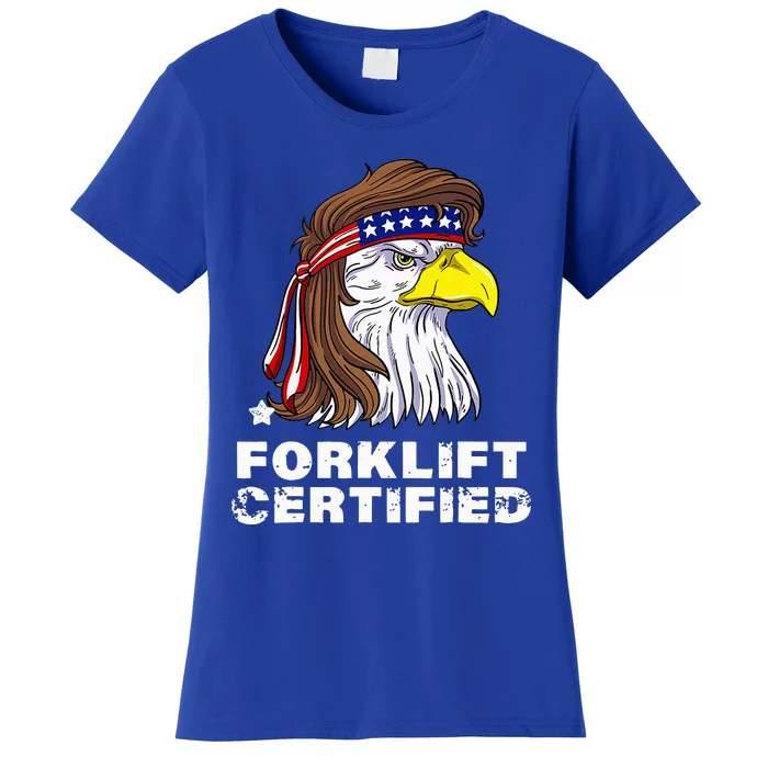 Forklift Certified Eagle Mullet Usa Fork Lift Forklift Women's T-Shirt