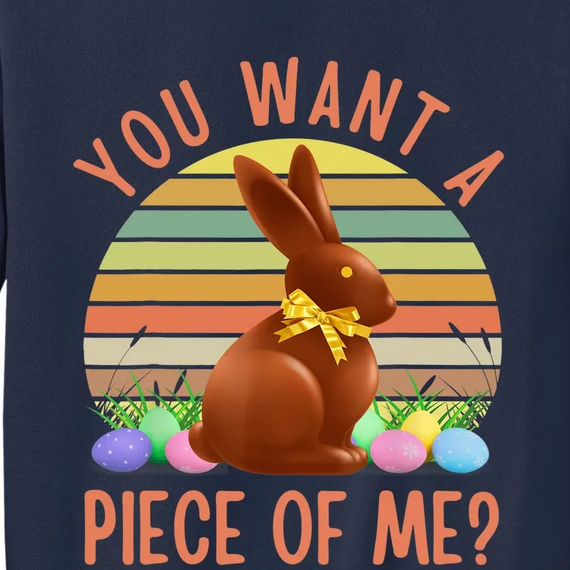 Funny Chocolate Easter Bunny You Want A Piece Of Me? Tee Sweatshirt