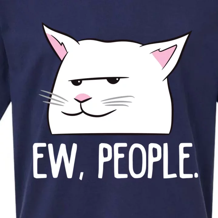 Funny Cat Ew People Love Cats Great Gift Sueded Cloud Jersey T-Shirt