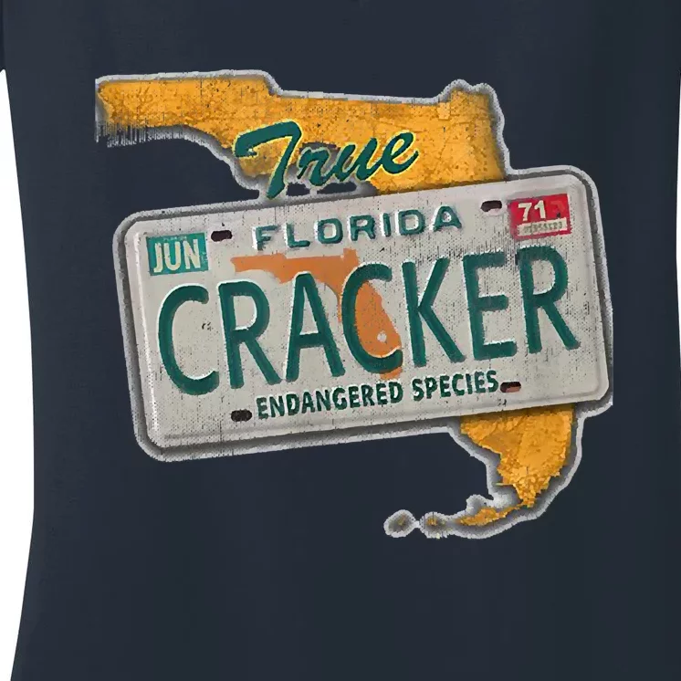 Florida Cracker Endangered Species Florida Native Women's V-Neck T-Shirt