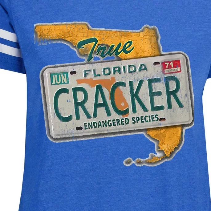 Florida Cracker Endangered Species Florida Native Enza Ladies Jersey Football T-Shirt