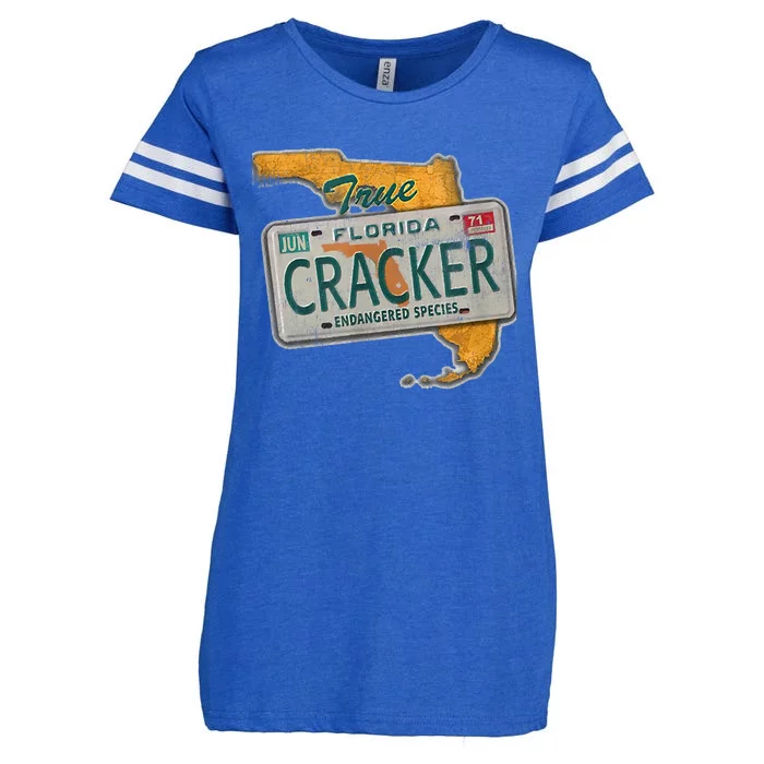 Florida Cracker Endangered Species Florida Native Enza Ladies Jersey Football T-Shirt