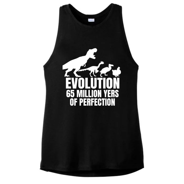 Funny Chicken Evolution Farmer Dinosaur Tcool Giftrex Funny Hen Gift Ladies Tri-Blend Wicking Tank