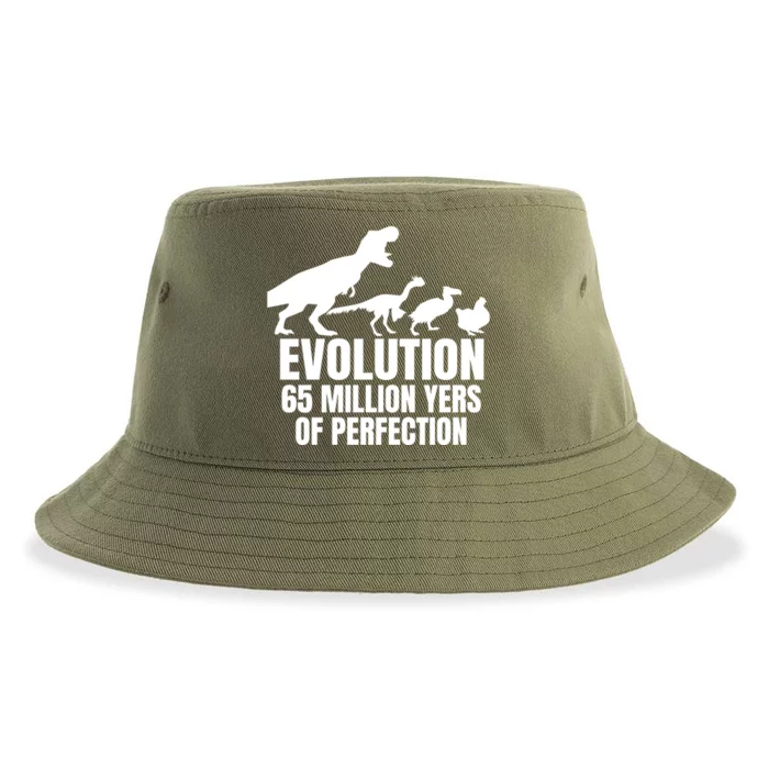 Funny Chicken Evolution Farmer Dinosaur Tcool Giftrex Funny Hen Gift Sustainable Bucket Hat