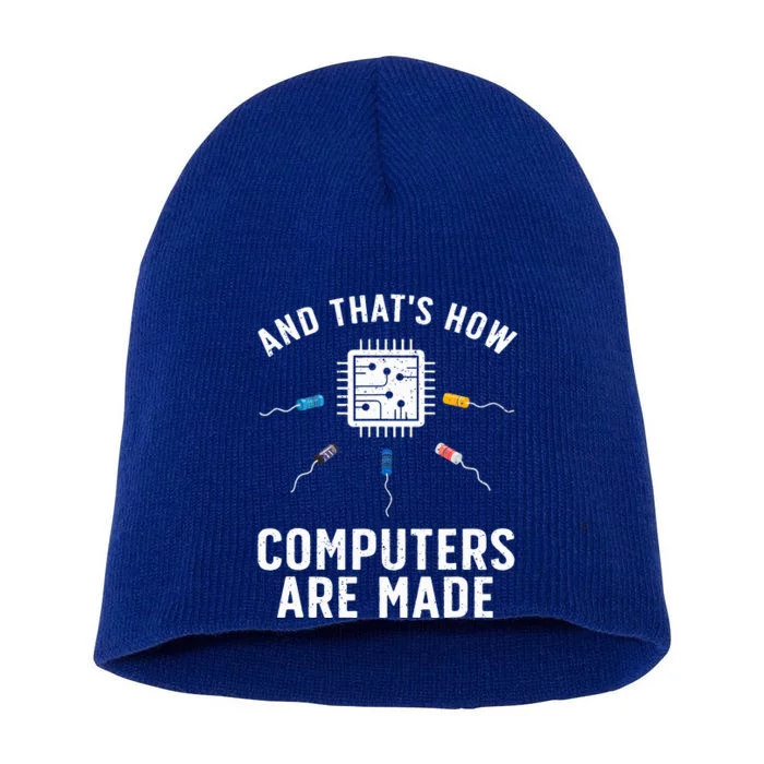 Funny Computer Engineer Design For Chip Resistor Short Acrylic Beanie