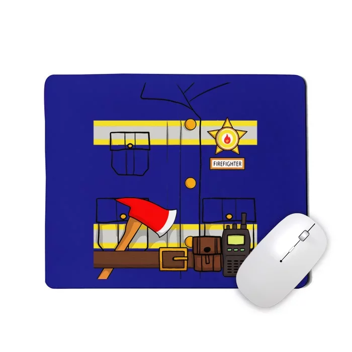 Firefighter Costume Easy Halloween Firefighting Rescuer Gift Mousepad