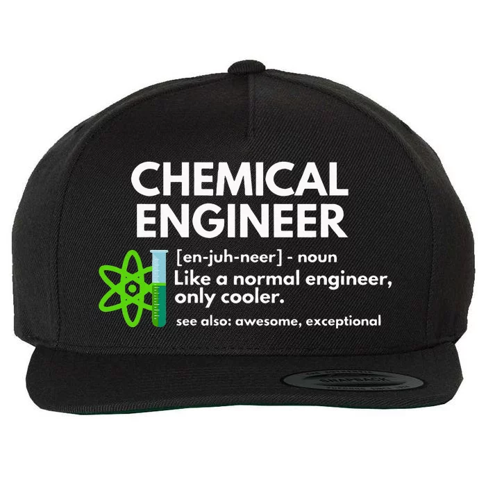 Funny Chemical Engineer Definition Engineering Wool Snapback Cap