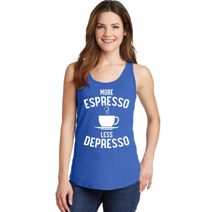 Funny Coffee Er Barista More Espresso Less Depresso Gift Ladies Essential Tank